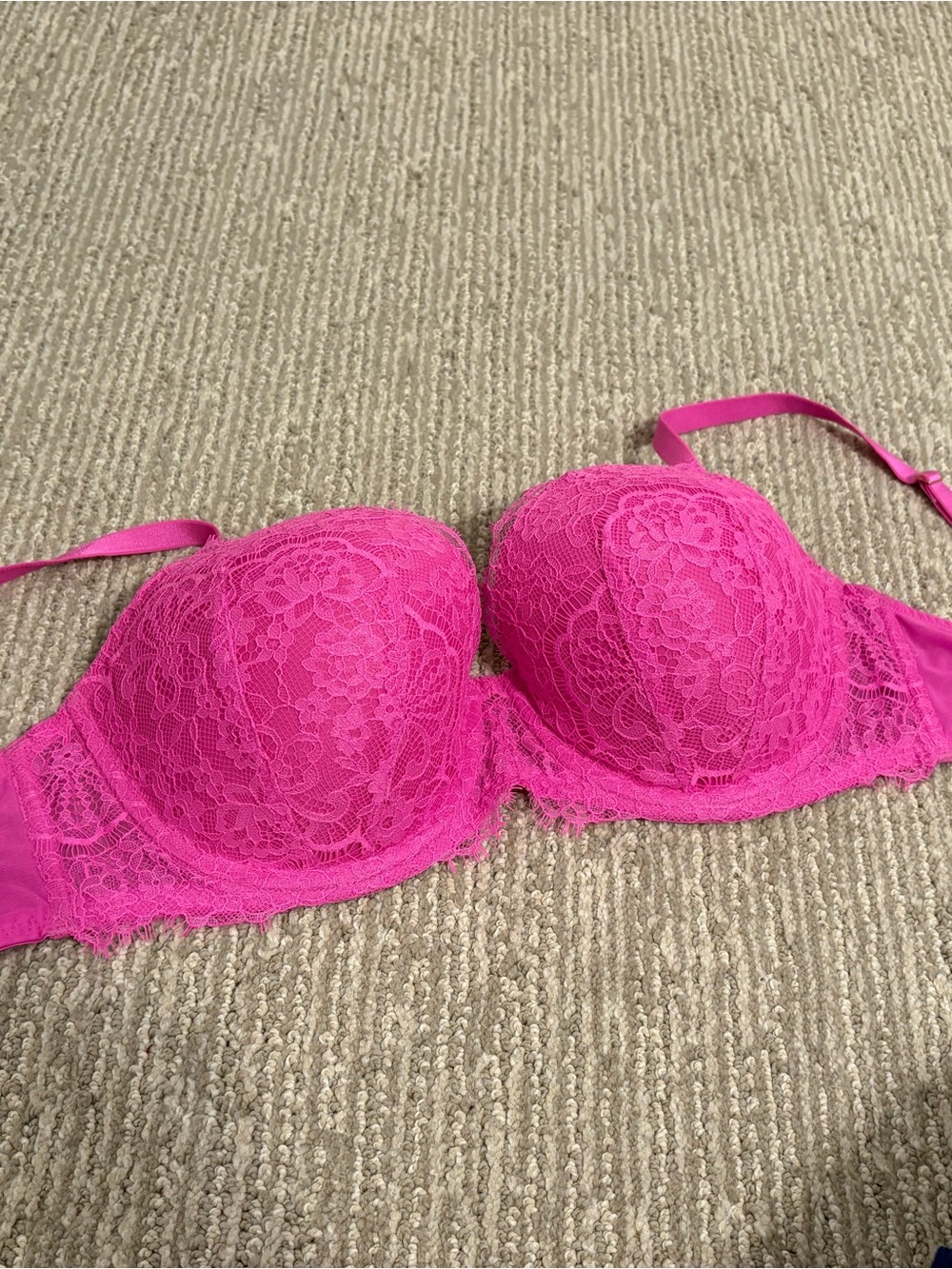 Victoria's Secret Lace Push-Up Bra - Bright Pink